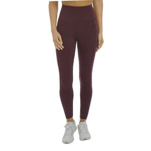 Danskin Women's Ultra High Legging Tight with Pockets- 7/8 Length in “Burgundy”